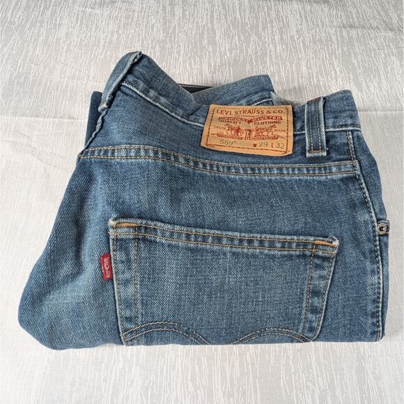 Levi’s 569 Loose Straight Men's 29x32 (Actual 31x31) Medium Wash Denim Jeans - Picture 1 of 8